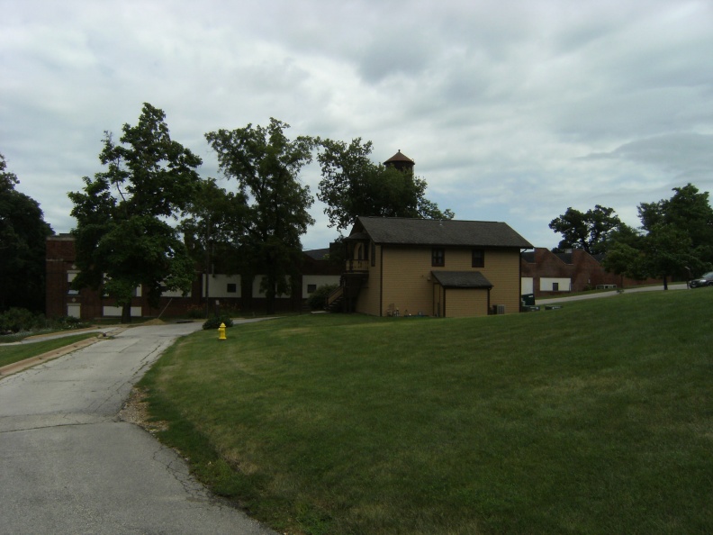 Looking at the Tinker barn and the abandoned Nelson Knitting Company in 2010